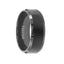 ARVEL Black Tungsten Ring With Beveled Edges & Polished Finish by Triton Rings - 8mm - Larson Jewelers