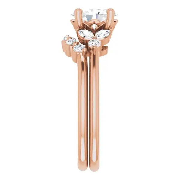 AURELIE 14K Rose Gold Oval Lab Grown Diamond Engagement Ring - Larson Jewelers