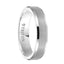 CRESSIDA Beveled White Tungsten Ring with Brush Finished Center by Triton Rings - 5 mm - Larson Jewelers