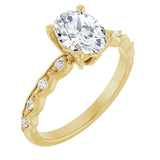 AVERY 18K Yellow Gold Oval Lab Grown Diamond Engagement Ring
