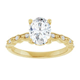 AVERY 18K Yellow Gold Oval Lab Grown Diamond Engagement Ring