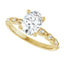 GIANNA 14K Yellow Gold Oval Lab Grown Diamond Engagement Ring