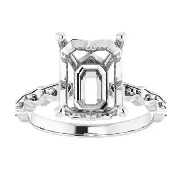 GIANNA Lab Grown Diamond Engagement Ring Setting for Emerald Stones - Larson Jewelers