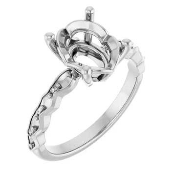 GIANNA Lab Grown Diamond Engagement Ring Setting for Oval Stones - Larson Jewelers