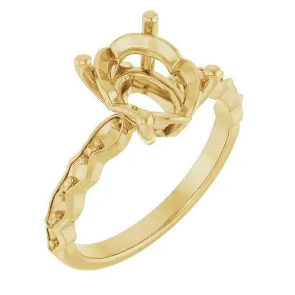 GIANNA Lab Grown Diamond Engagement Ring Setting for Oval Stones - Larson Jewelers