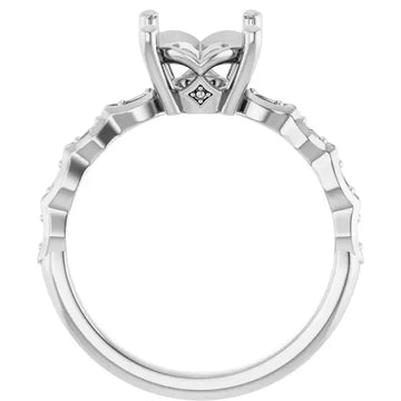 GIANNA Lab Grown Diamond Engagement Ring Setting for Oval Stones - Larson Jewelers