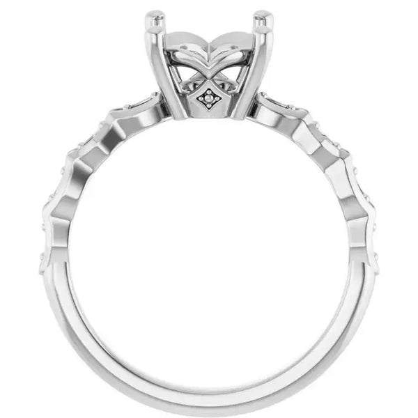 GIANNA Lab Grown Diamond Engagement Ring Setting for Oval Stones - Larson Jewelers