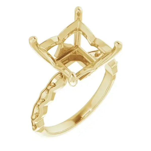 GIANNA Lab Grown Diamond Engagement Ring Setting for Square Stones - Larson Jewelers