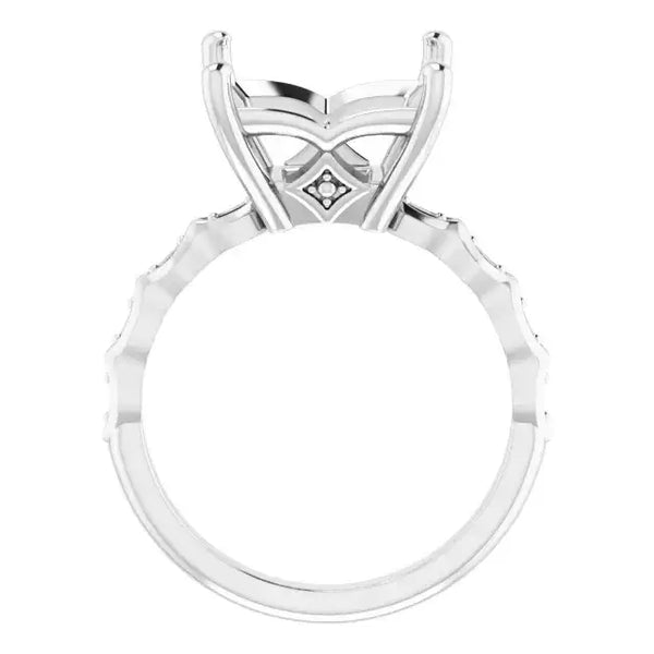 GIANNA Lab Grown Diamond Engagement Ring Setting for Square Stones - Larson Jewelers
