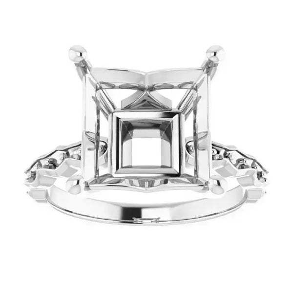 GIANNA Lab Grown Diamond Engagement Ring Setting for Square Stones - Larson Jewelers