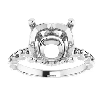 GIANNA Lab Grown Diamond Engagement Ring Setting for Cushion Stones - Larson Jewelers