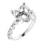 GIANNA Lab Grown Diamond Engagement Ring Setting for Heart Stones