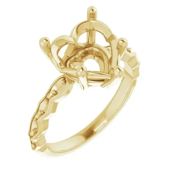 GIANNA Lab Grown Diamond Engagement Ring Setting for Heart Stones - Larson Jewelers