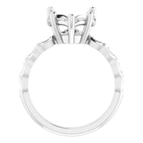 GIANNA Lab Grown Diamond Engagement Ring Setting for Heart Stones