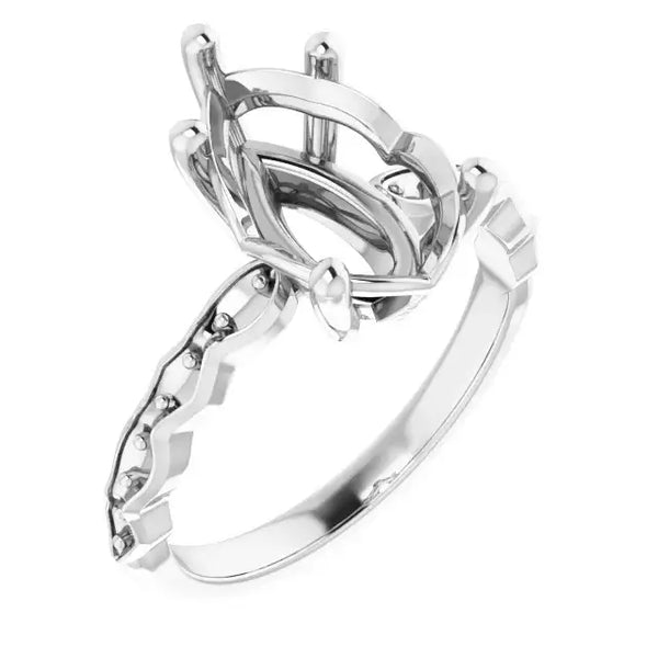 GIANNA Lab Grown Diamond Engagement Ring Setting for Marquise Stones - Larson Jewelers