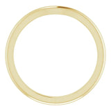 14K Yellow Band for 6x4 mm Oval Ring