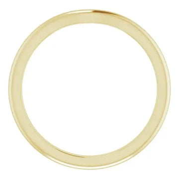 14K Yellow Band for 6x4 mm Oval Ring