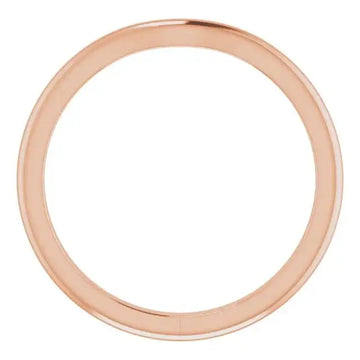 18K Rose Band for 6x4 mm Oval Ring
