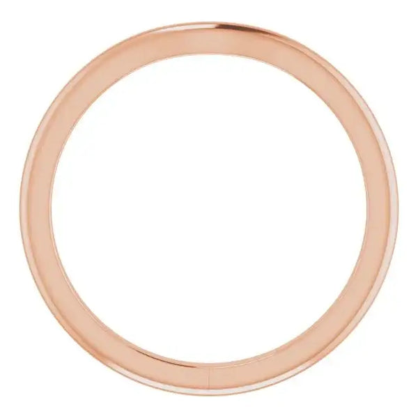 18K Rose Band for 6x4 mm Oval Ring