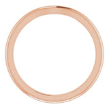 14K Rose Band for 6x4 mm Oval Ring