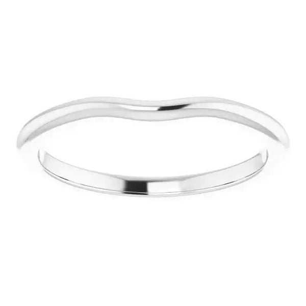 14K White Band for 6x4 mm Oval Ring