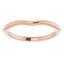 18K Rose Band for 6x4 mm Oval Ring