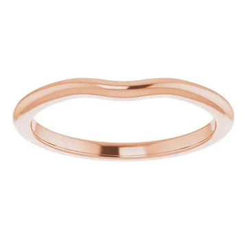 14K Rose Band for 6x4 mm Oval Ring