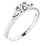 Anillo de compromiso con diamantes cultivados en laboratorio BUTTERCUP para piedras redondas