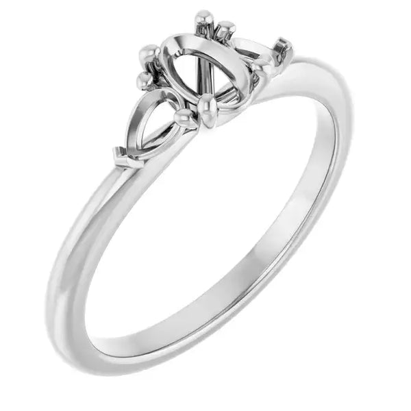 BUTTERCUP Lab Grown Diamond Engagement Ring Setting for Oval Stones - Larson Jewelers