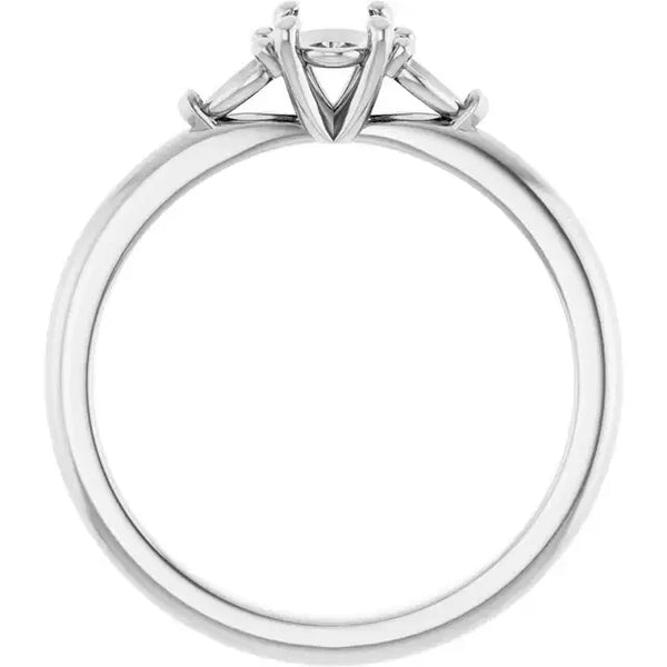BUTTERCUP Lab Grown Diamond Engagement Ring Setting for Oval Stones - Larson Jewelers
