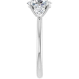 LIVANA 14K White Gold Oval Lab Grown Diamond Engagement Ring