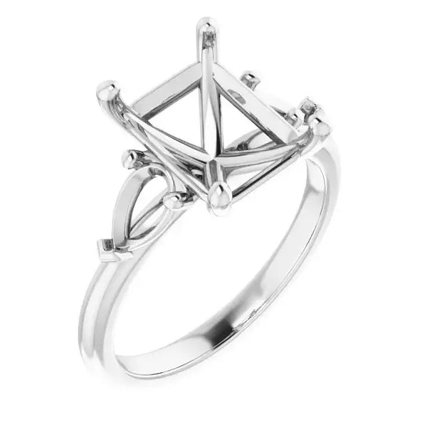BUTTERCUP Lab Grown Diamond Engagement Ring Setting for Emerald Stones - Larson Jewelers
