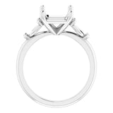 Anillo de compromiso con diamantes cultivados en laboratorio BUTTERCUP para piedras esmeralda