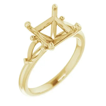 BUTTERCUP Lab Grown Diamond Engagement Ring Setting for Square Stones - Larson Jewelers