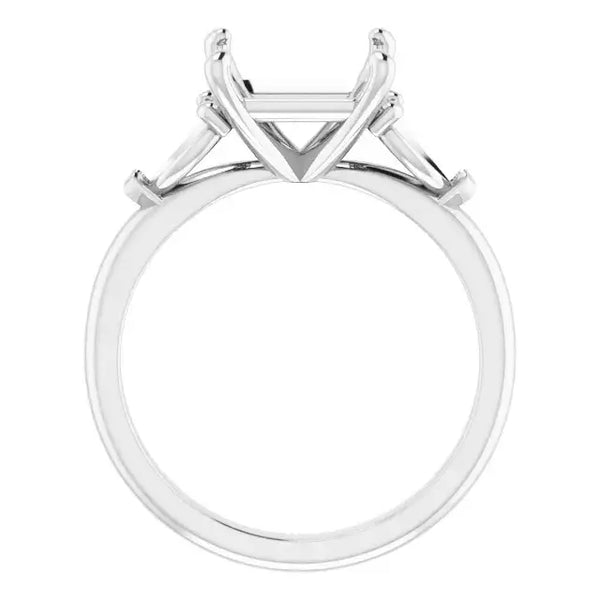 BUTTERCUP Lab Grown Diamond Engagement Ring Setting for Square Stones - Larson Jewelers