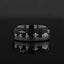Graveyard Halloween Engraved Domed Black Tungsten Ring Brushed (Raider) - 4mm - 12mm - Larson Jewelers