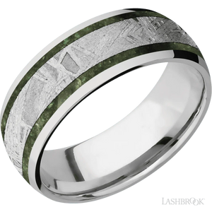 Titanium with Polish Finish - 8MM - Larson Jewelers