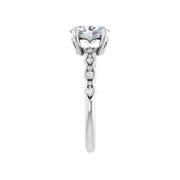 GIANNA 14K White Gold Oval Lab Grown Diamond Engagement Ring