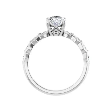 GIANNA 14K White Gold Oval Lab Grown Diamond Engagement Ring - Larson Jewelers