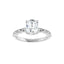GIANNA 14K White Gold Oval Lab Grown Diamond Engagement Ring