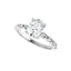 GIANNA 14K White Gold Oval Lab Grown Diamond Engagement Ring
