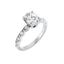 GIANNA 14K White Gold Oval Lab Grown Diamond Engagement Ring