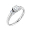 GILDA 18K White Gold Round Engagement Ring