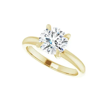 ORLA 18K Yellow Gold Round Lab Grown Diamond Solitare Engagement Ring - Larson Jewelers