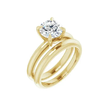ORLA 18K Yellow Gold Round Lab Grown Diamond Solitare Engagement Ring - Larson Jewelers