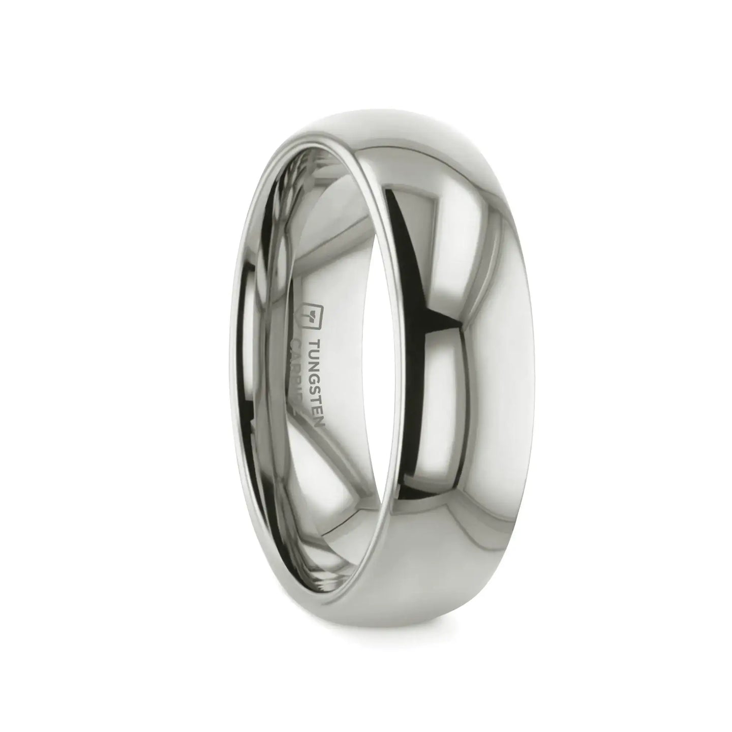 ARLINGTON Domed White Tungsten Ring, 2mm–12mm widths - Larson Jewelers