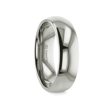 ARLINGTON Domed White Tungsten Ring, 2mm–12mm widths - Larson Jewelers