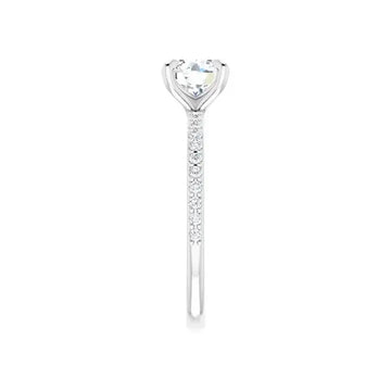 KIARA Platinum Round Lab Grown Diamond Engagement Ring - Larson Jewelers
