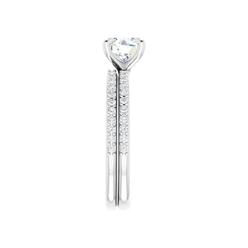 KIARA Platinum Round Lab Grown Diamond Engagement Ring - Larson Jewelers