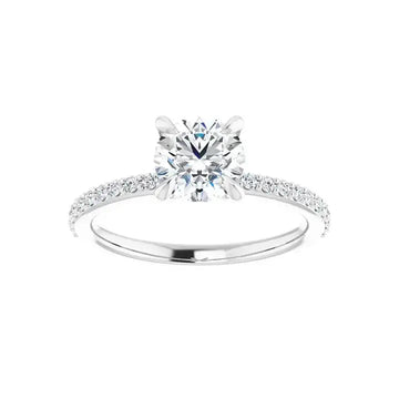 KIARA Platinum Round Lab Grown Diamond Engagement Ring - Larson Jewelers